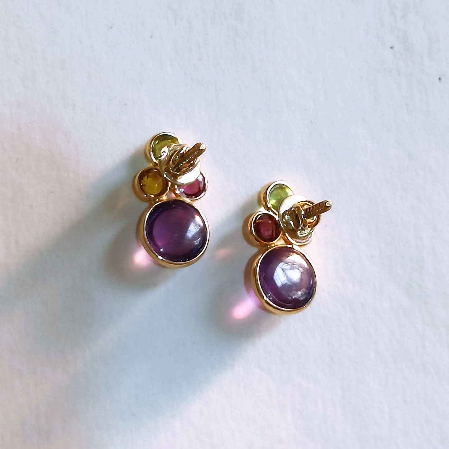 Evening Dew Pendant back view – subtle 14k gold twilight elegance