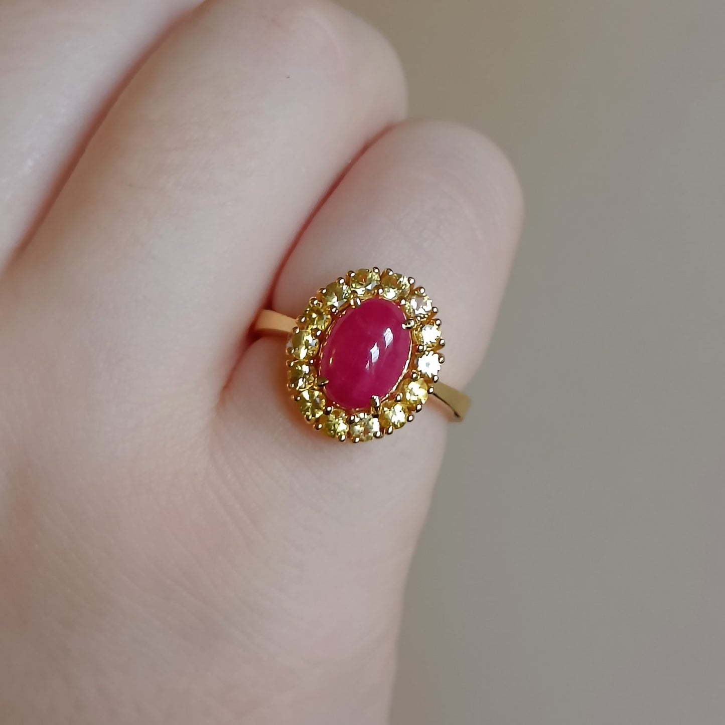 Golden Ember Ring