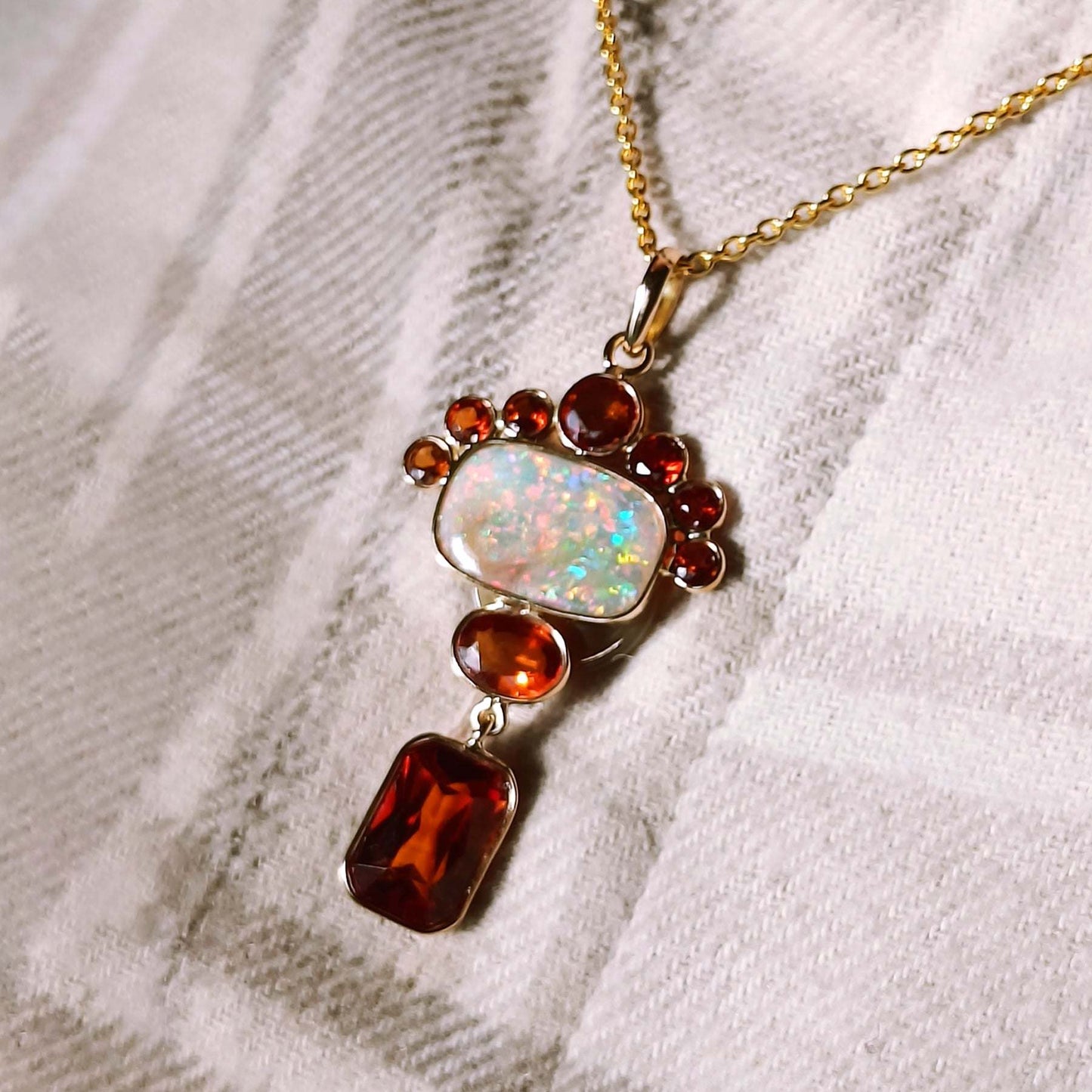 Aurora Empress Pendant worn – elegant lifestyle photo
