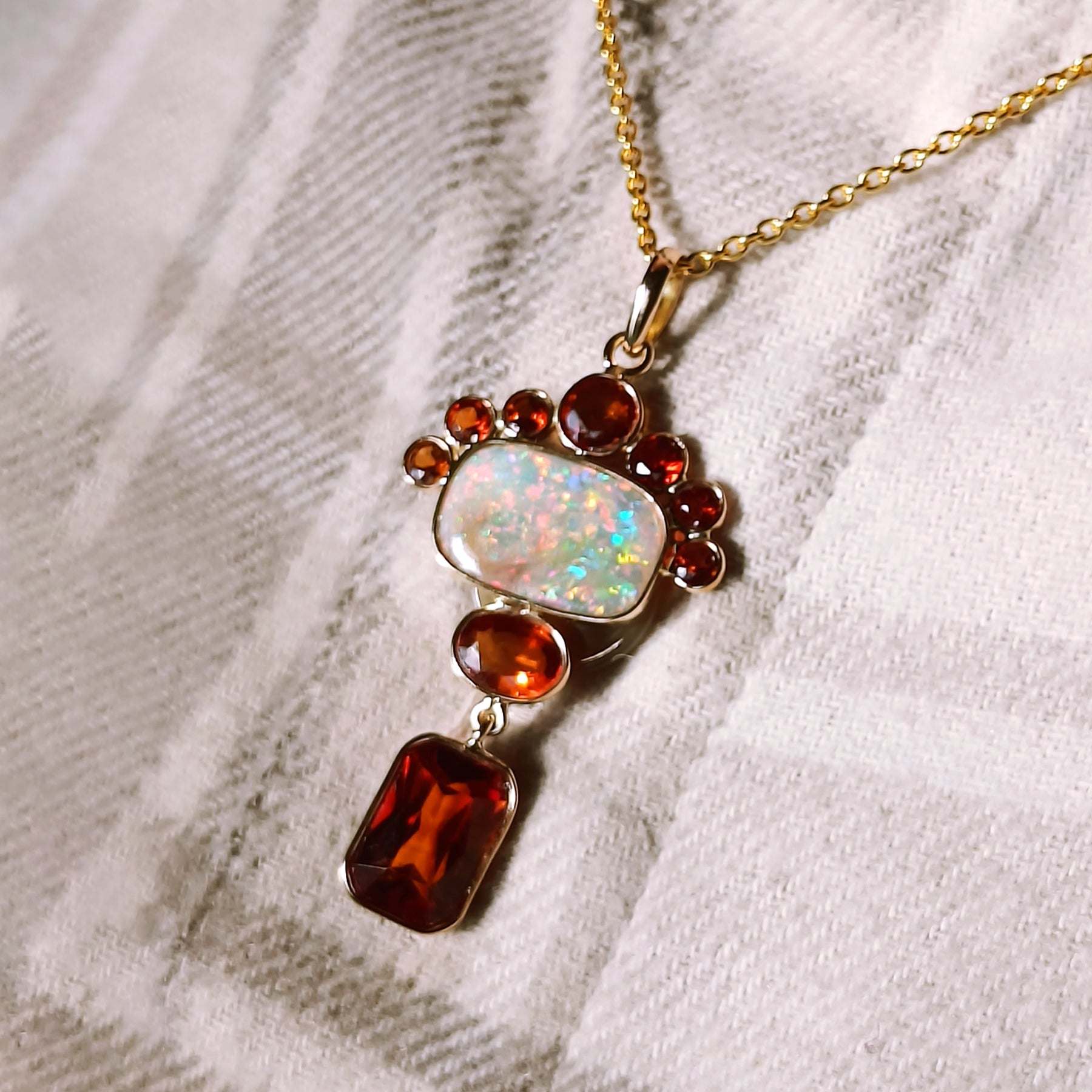 Aurora Empress Pendant worn – elegant lifestyle photo
