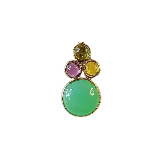 Forest Dew Pendant – front view in 14k gold