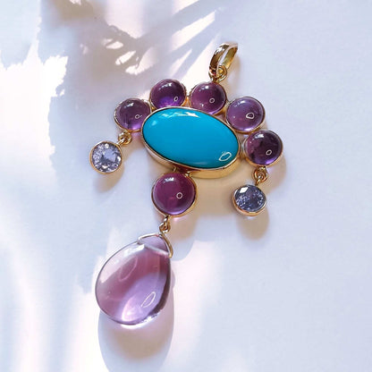 styled lay of Lady of the Blue Stars Pendant – celestial craftsmanship