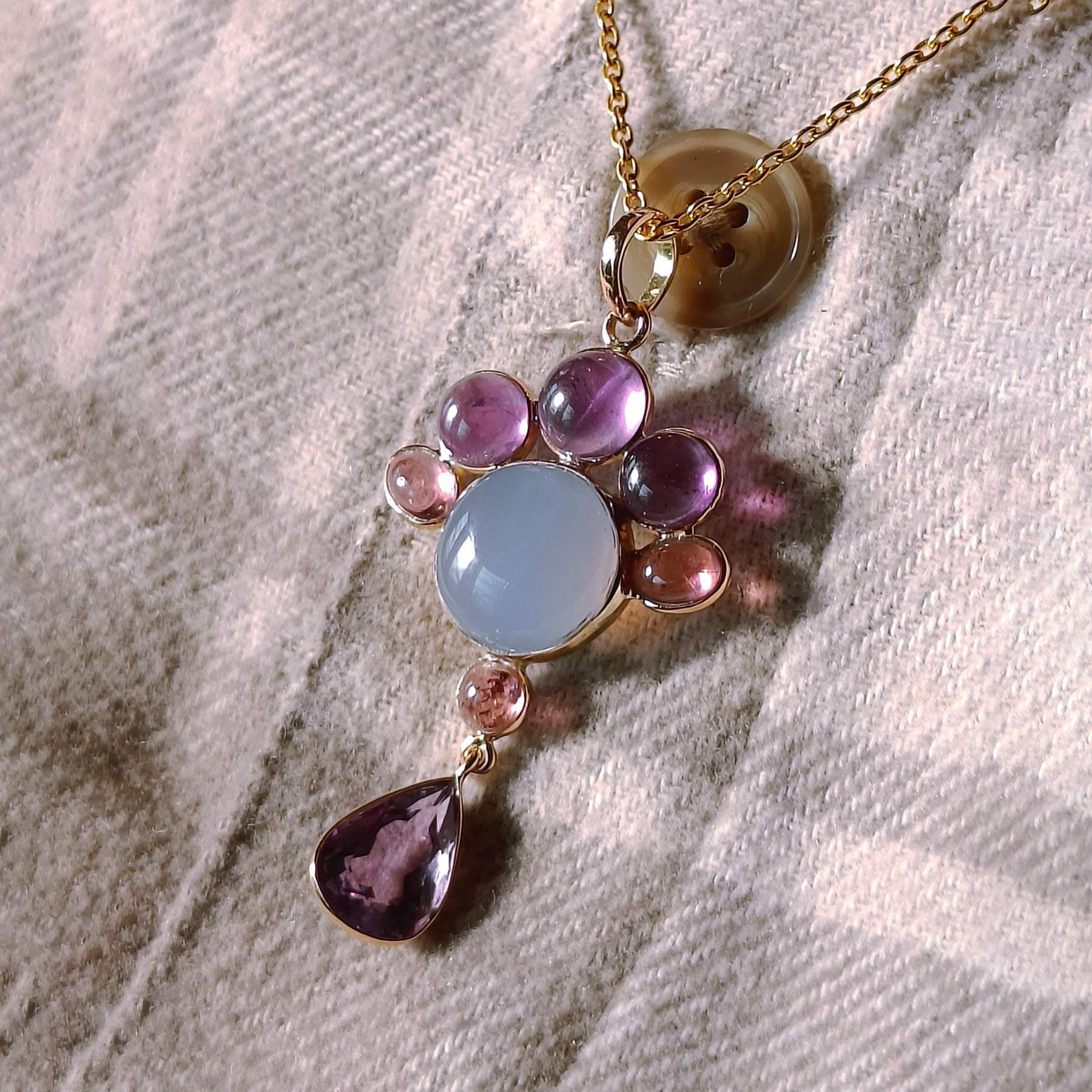 Twilight Drip Pendant worn – bold and elegant statement jewelry