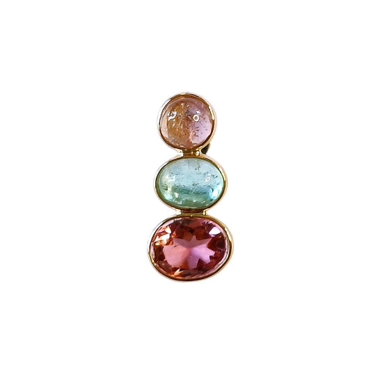 Dreamy Morning Pendant – front view in 14k gold