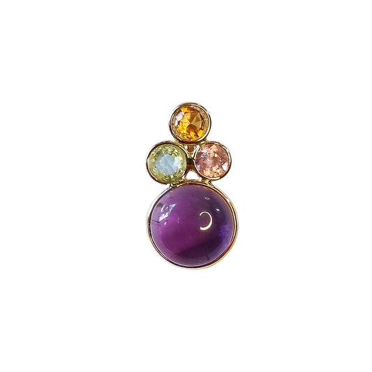 Twilight Spark Pendant – front view in 14k gold