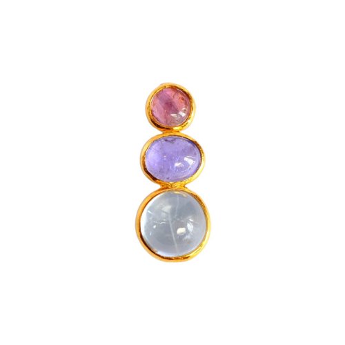 winter morning in 14 gold with aquamarine, tanzanite, tourmaline