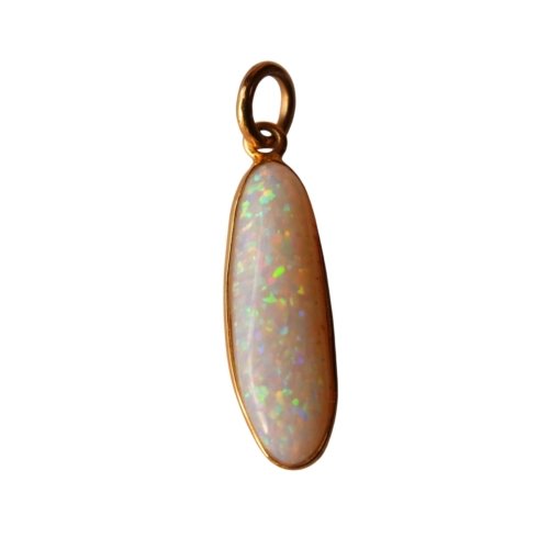 Australian opal pendant set in 18k gold